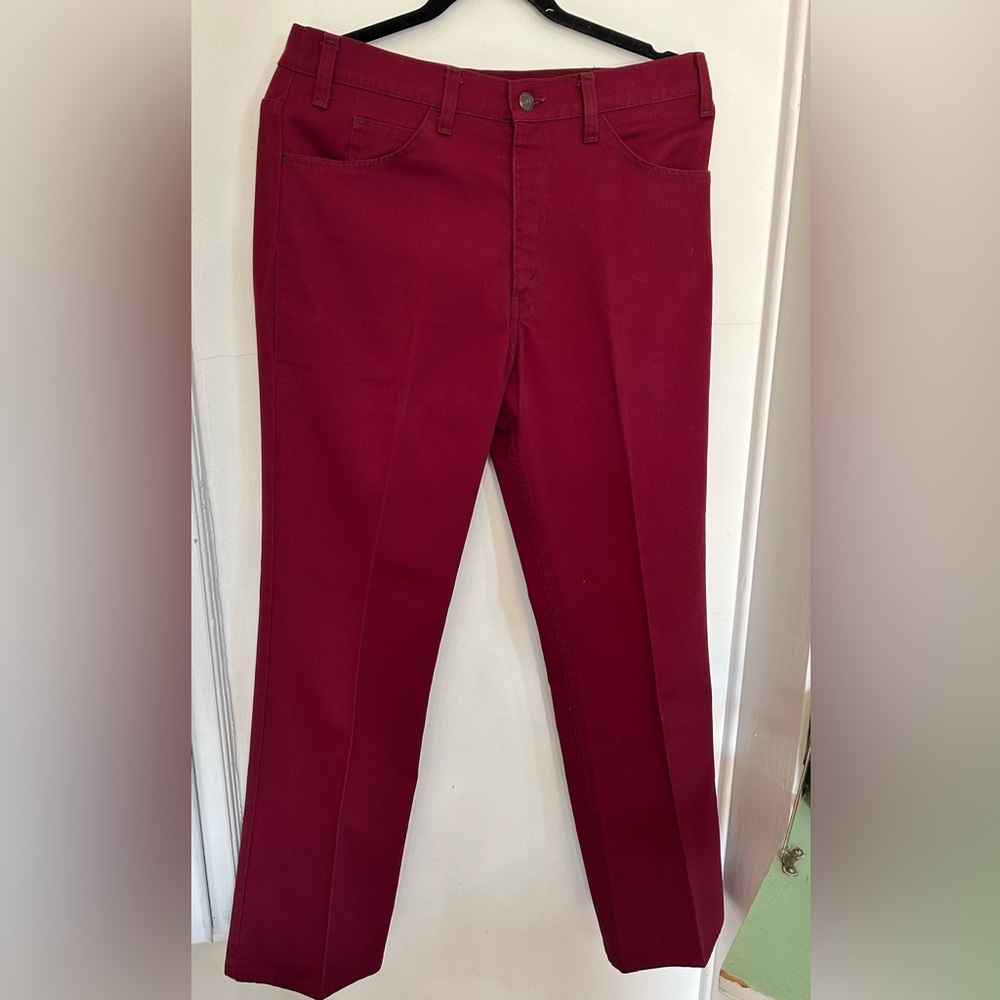 Vintage Levi corduroy Burgundy Pants-1970’s